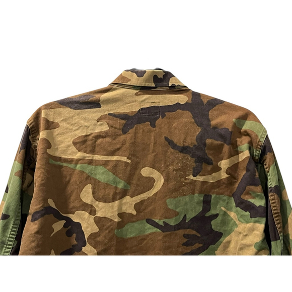 Navy Seabees Vintage 1998 Camo Combat Coat Size Medium Men's Embroidered Green - Picture 6 of 6